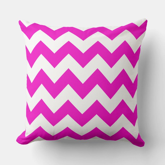 Cojín Decorativo Magenta Zig Zag Pillow a rayas (Anverso)