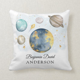 Cojín Decorativo Magia del espacio exterior Galaxy Moon Stars Boy N