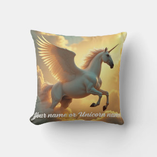 Cojín Decorativo Magical alado unicornio nombre Monograma
