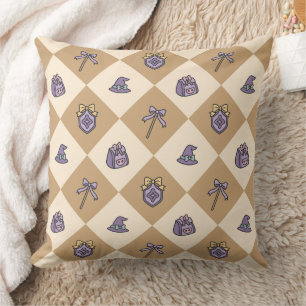 Cojín Decorativo Magical Girl Gold Checkered