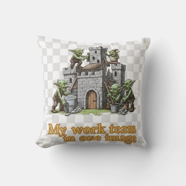 Cojín Decorativo Magical gnome castle fantasy design (Anverso)