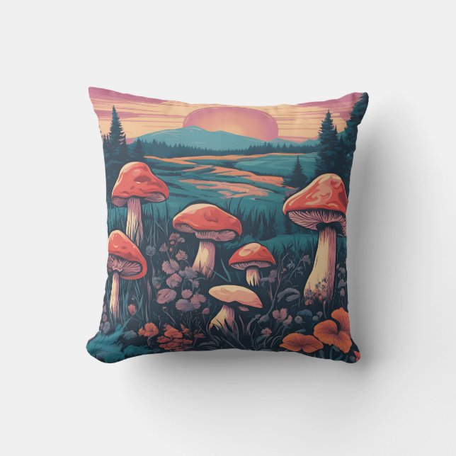 Cojín Decorativo Magical Mushroom Meadow D11 (Anverso)
