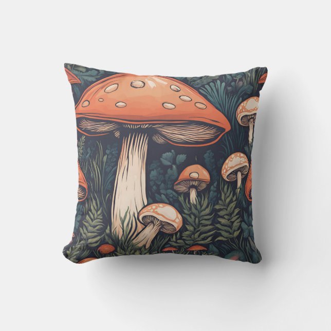 Cojín Decorativo Magical Mushroom Meadow D16 (Anverso)
