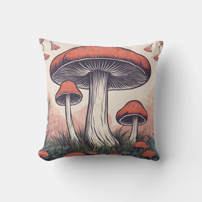 Cojín Decorativo Magical Mushroom Meadow D19 (Anverso)