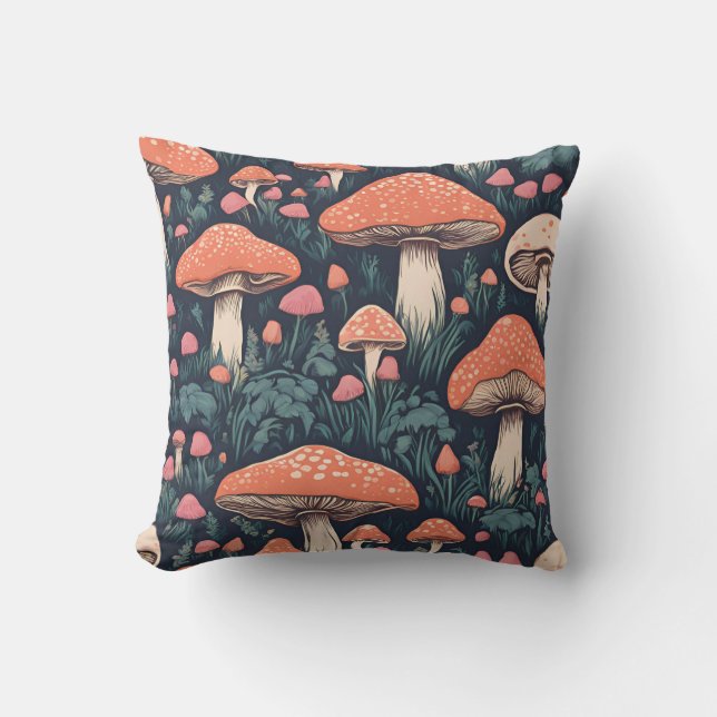 Cojín Decorativo Magical Mushroom Meadow D22 (Anverso)