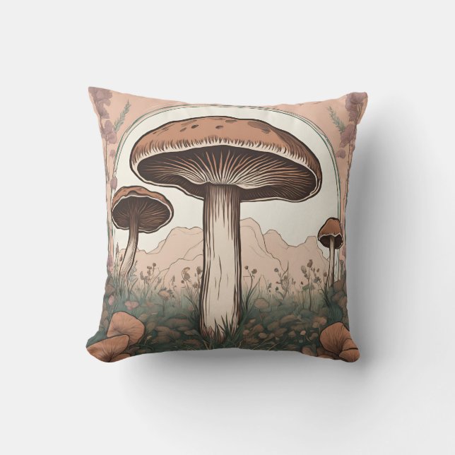 Cojín Decorativo Magical Mushroom Meadow D34 (Anverso)