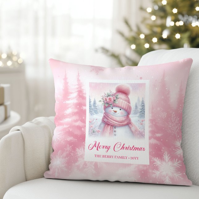 Cojín Decorativo Magical Pinkmas Winter Forest Kids Room Pillow (Magical Pinkmas Winter Forest Kids Room Pillow)