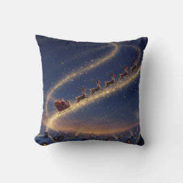 Cojín Decorativo Magical Santa Christmas Pattern Starry Night Sky 