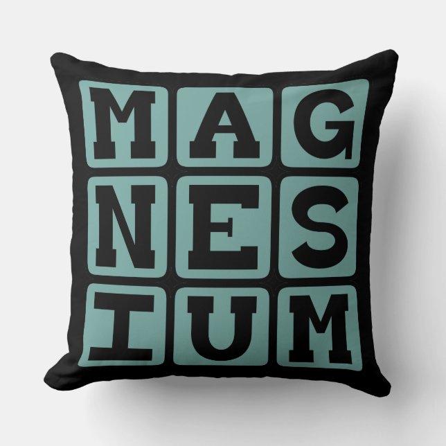 Cojín Decorativo Magnesio, Elemento Químico (Anverso)