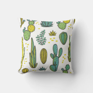 Cojín Decorativo Magnífica costura natural abstracta de cactus dibu