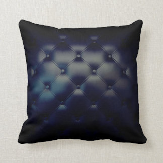 Cojín Decorativo Magnífica textura de cuero azul oscuro de la marin
