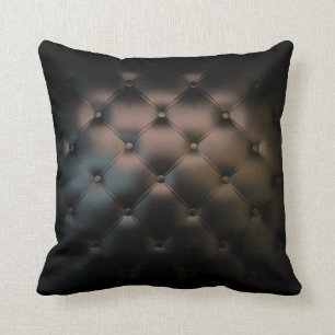 Cojín Decorativo Magnífica textura de cuero negro