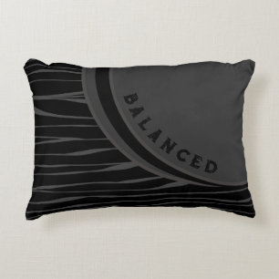 Cojín Decorativo Magnífica tipografía abstracta gris negro equilibr