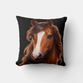 Cojín Decorativo Magnificent, Brown horse with white blaze