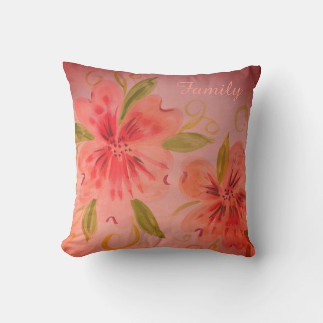 Cojín Decorativo Magnífico Decorador De Coral Rosa (Anverso)