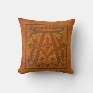 Cojín Decorativo ¡Magnífico Monograma/Antigua Letra Pillow!