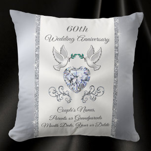 Cojín Decorativo Magnífico regalo matrimonial personalizado de 60 a