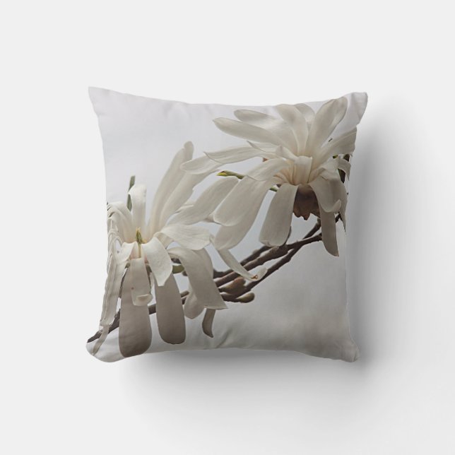 Cojín Decorativo Magnolia blanca (Anverso)