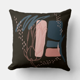 Cojín Decorativo Magnolia Bloom Rosa Resumen mínimo