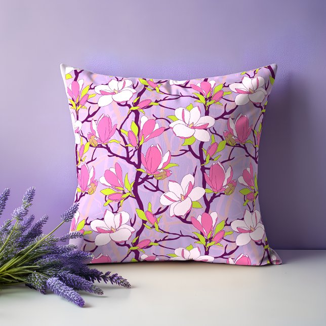 Cojín decorativo Magnolia en flor (Blooming Magnolia Throw Pillow)