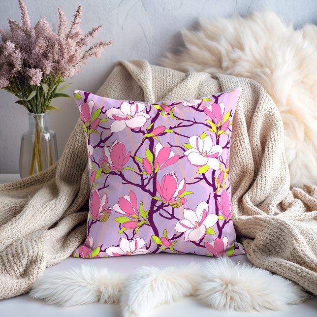 Cojín decorativo Magnolia en flor (Blooming Magnolia Throw Pillow)