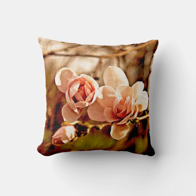 Cojín Decorativo Magnolia en rosa (Anverso)