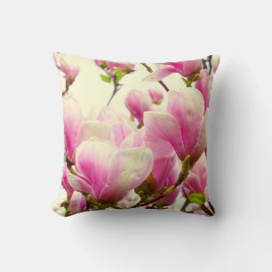 Cojín Decorativo Magnolia Flores Moda Floral Blossom Botánica