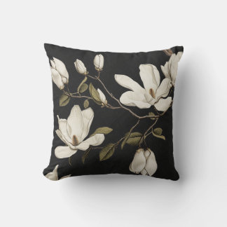 Cojín Decorativo Magnolia Grove with Owls 04 Black White Olive