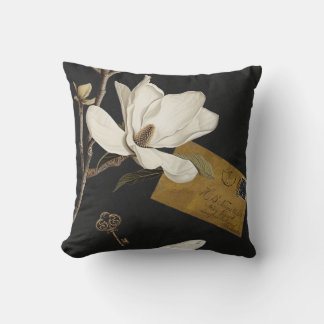 Cojín Decorativo Magnolia Grove with Owls 05 Black White Mustard