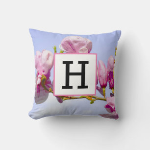 Cojín Decorativo Magnolia Vintage Moda de la Flor Botánica Floral