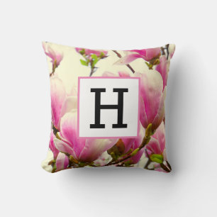 Cojín Decorativo Magnolia Vintage Moda de la Flor Botánica Floral