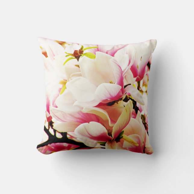Cojín Decorativo Magnolias al sol (Anverso)
