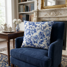 Magnolias Azules y Blancas Toile de Jouy