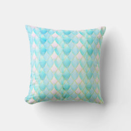 Cojín Decorativo Mago de oro de unicornio azul pastel