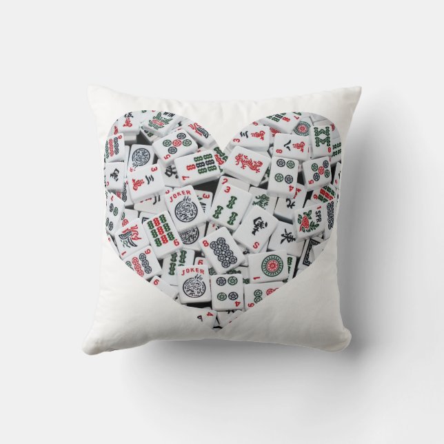 Cojín Decorativo Mahjong Love Throw Pillow - Two Sided (Reverso)