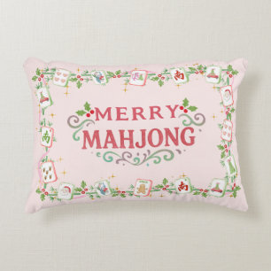 Cojín Decorativo Mahjong Navideño Alegre