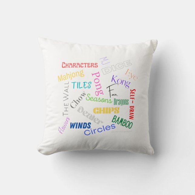 Cojín Decorativo Mahjong Words Pillow (Anverso)