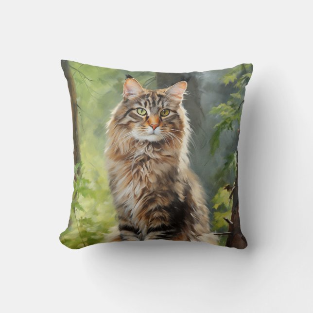 Cojín Decorativo Maine Coon cat (Anverso)