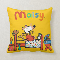 Maisy adorable en guardapolvos rojos