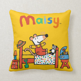 Cojín Decorativo Maisy adorable en guardapolvos rojos