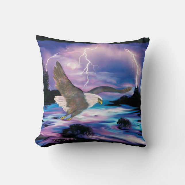 Cojín Decorativo Majestic Bald Eagle Soaring (Anverso)