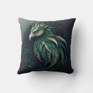 Cojín Decorativo Majestic Cute Green Phoenix Bird Design