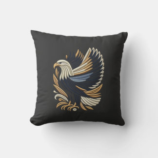 Cojín Decorativo Majestic Eagle Embroidery Design | Negrita patriót