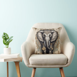 Cojín Decorativo Majestic Elephant Mandala