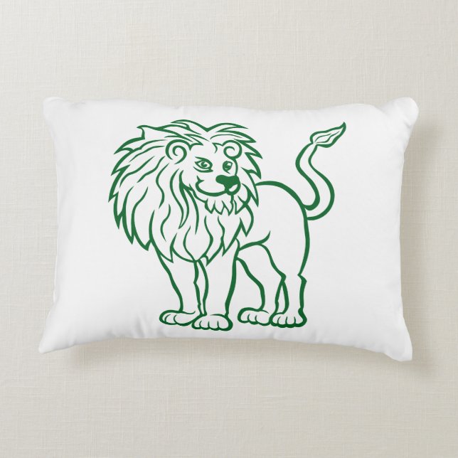 Cojín Decorativo Majestic Lion Line Art Pillow (Reverso)