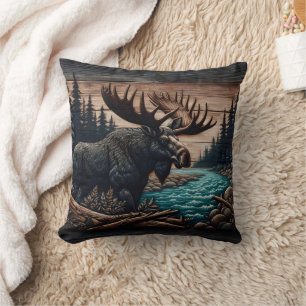 Cojín Decorativo Majestic Moose by Serene Forest River
