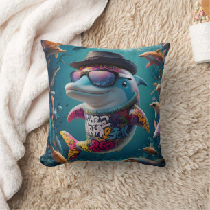 Cojín Decorativo Majestic Ocean Bliss: Pillow delfín