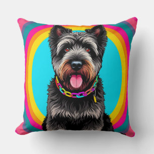 Cojín Decorativo Majestuoso retrato de perro vibrante