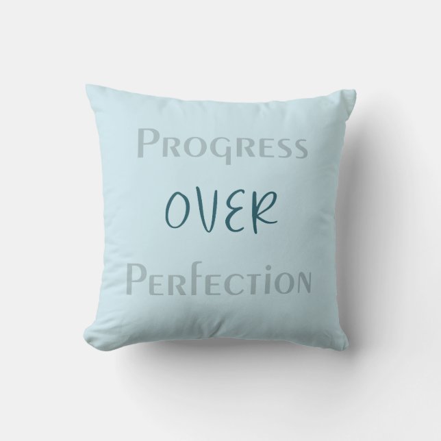 Cojín Decorativo Make Small Progress Daily With Reflective Blue Art (Anverso)