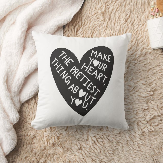 Cojín Decorativo Make your Heart Pretiest thing about you (Manta)